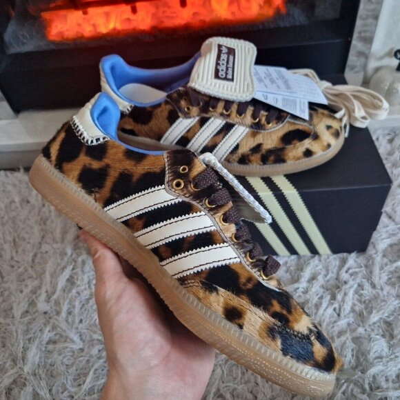 Adidas Wales Bonner X Samba Pony Leopard Sneakers - Picture 1 of 4